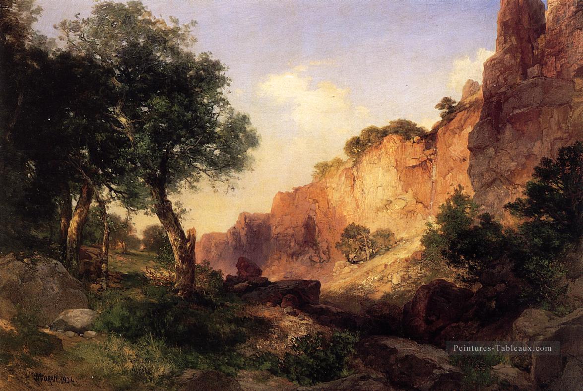 Le sentier du Grand Canyon Hance paysage Les montagnes de Thomas Moran Peintures à l'huile
